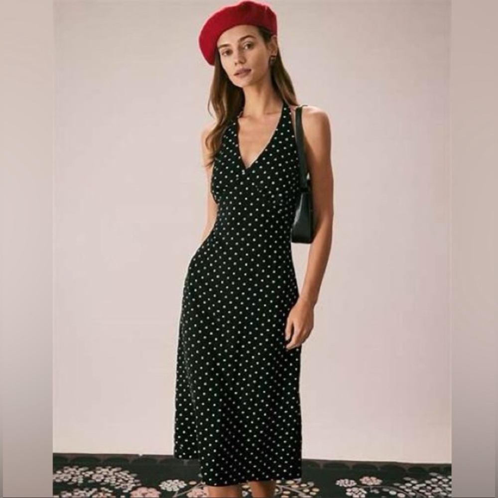Ralph Lauren polka dot midi dress